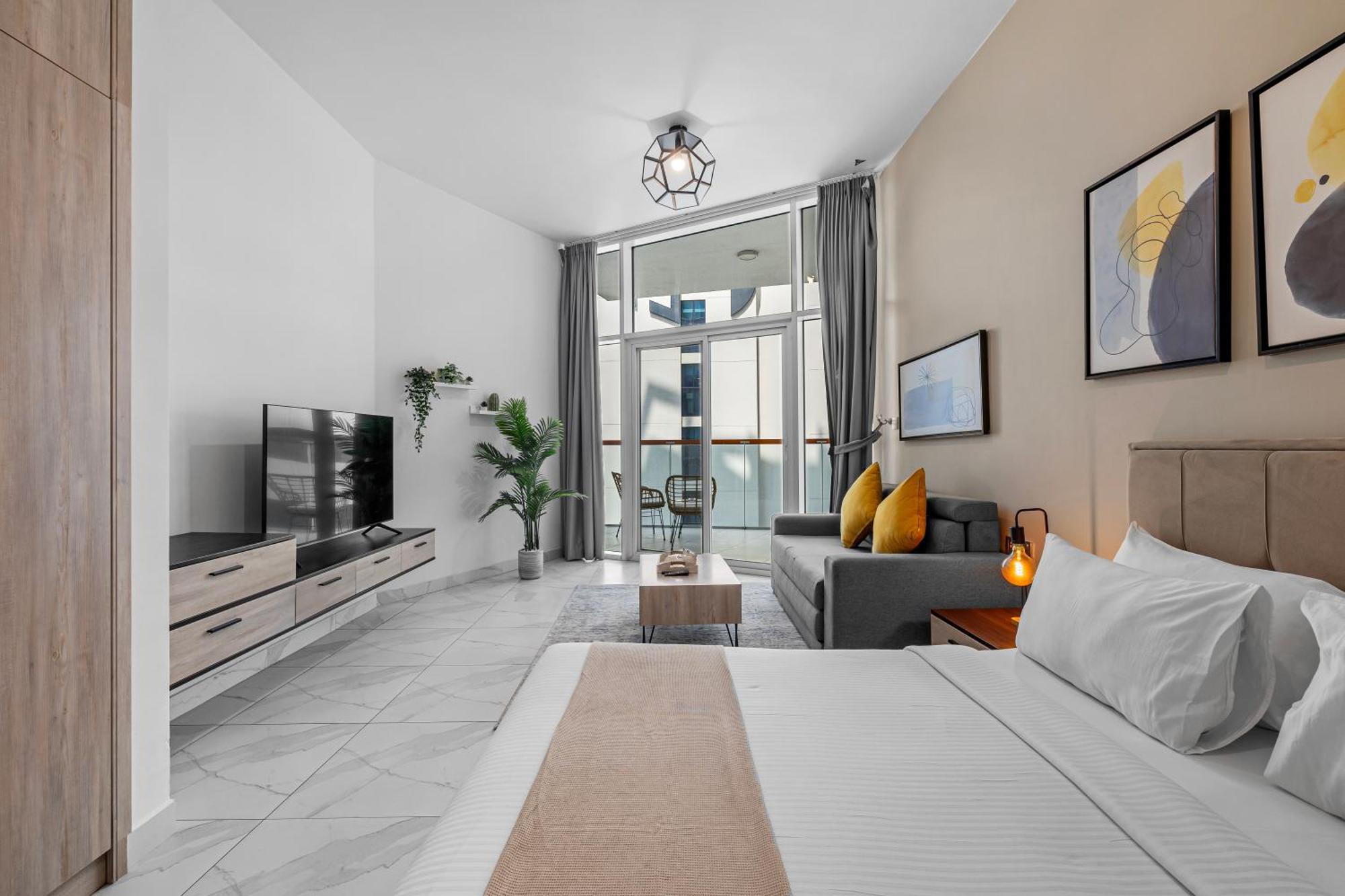 Appartamento Unlock Waters Edge Dubai Esterno foto